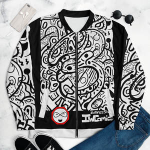 Chaqueta Bomber Unisex IMPOSSIBLE, Reversible, Estilo Vintage, Bordado Chenille, Cierre de Cremallera, Talla XS, Fabricada en PU y Spandex, de una Sola Pieza - Product Image 5