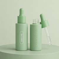 Flacon compte-gouttes en verre vert mat pour huiles essentielles 5ml 10ml 15ml 20ml 30ml 50ml 100ml, flacon cosmétique pour sérum, logo personnalisé