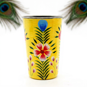 Verre à main en acier inoxydable Royal, peint à la main, vintage, imprimé, décoratif, de qualité supérieure, réutilisable, fait main - Product Image 1