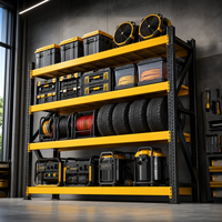 Système de rayonnage métallique à 4 niveaux réglables pour entrepôt, vente en gros d'usine, prix usine, étagères en acier métallique