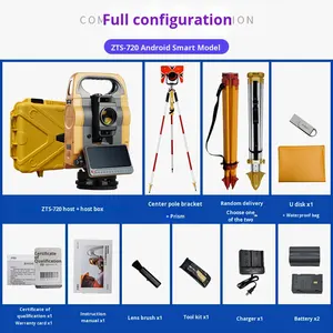 Estação <span class=keywords><strong>Total</strong></span> Inteligente Android Hi-target <span class=keywords><strong>ZTS</strong></span>-720 Sem Prisma 1000 Layout CAD Alta Precisão para Levantamento de Engenharia 30x Ampliação - Product Image 6