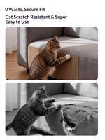 Tapis de griffage pour chat Bark, couverture de protection anti-griffures pour canapé et meubles, découpable, durable, autocollant mural en liège amusant