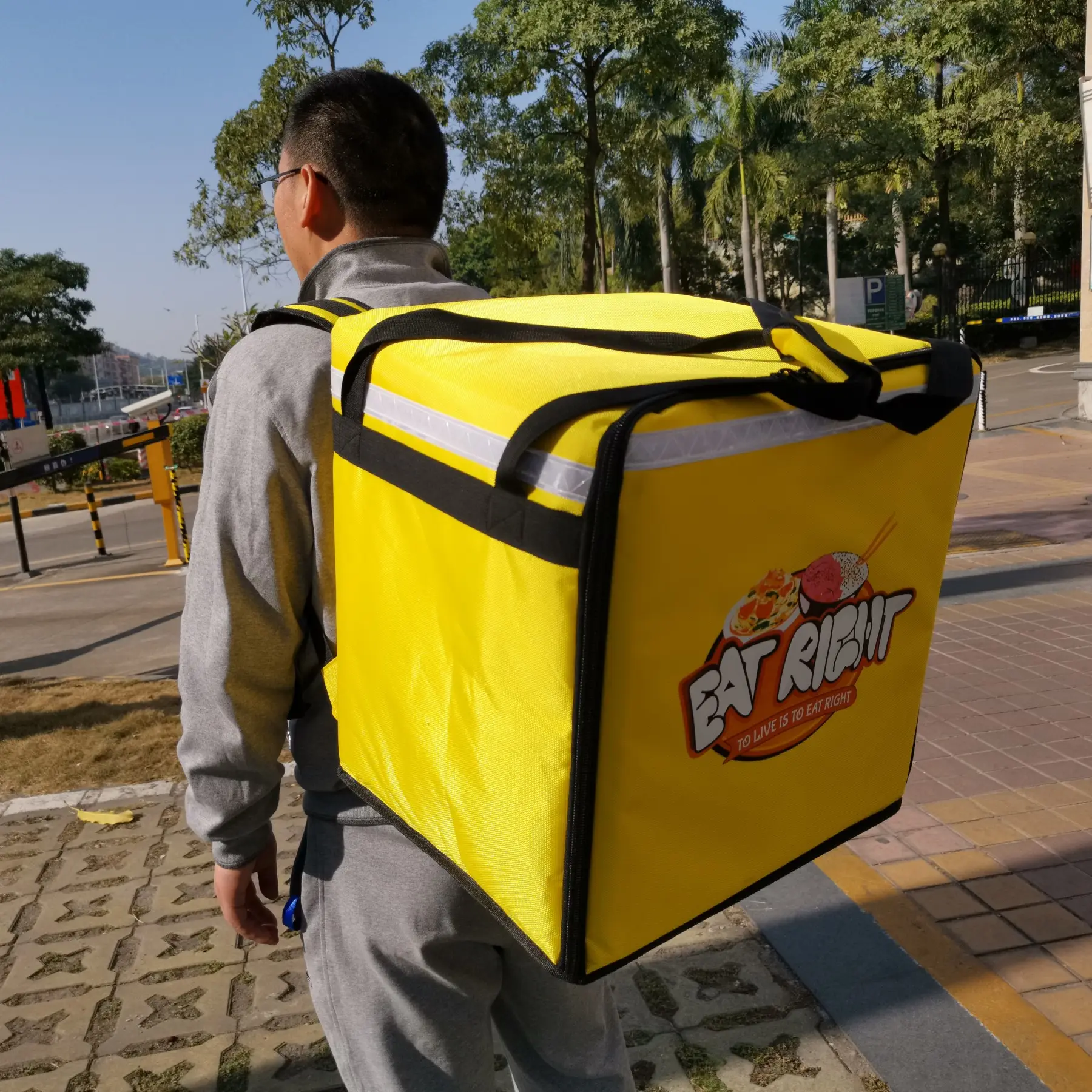 60L Waterproof Durable motorcycle bag bike cooler lunch Food delivery bag