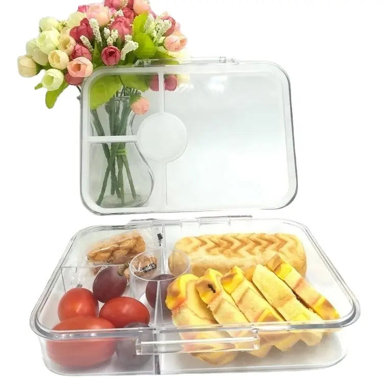 Aohea tốt nhất bán lò vi sóng an toàn 4 ngăn Bento Hộp Ăn Trưa thực phẩm tùy chỉnh Hộp Ăn Trưa cho các trường học