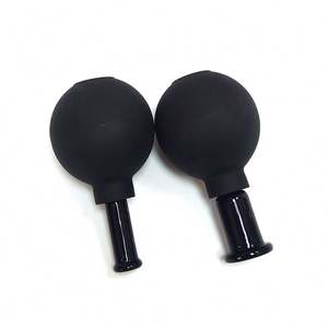 अनुकूलित क्यूपिंग थेरेपी 2 में 1 वैक्यूम फेस कपिंग सेट मालिश काले ग्लास चेहरे को प्राकृतिक रबर के साथ चेहरे के कपिंग - Product Image 4