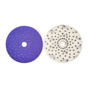 Disco de lijado de película de grano de 150Mm, disco de papel de lija de cerámica autoadhesivo de múltiples agujeros para Metal/coche/madera