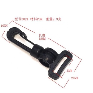 Nuevo diseño en <span class=keywords><strong>2025</strong></span> Gancho en forma de g de 15mm con hebilla Bolsa negra Gancho de plástico POM - Product Image 4
