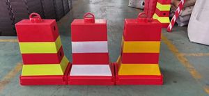 Nuovo stile giallo & nero traffico di plastica PE barriera stradale impilato sistema di barriera Barrera De Trafico - Product Image 2