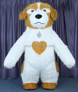Costume de fourrure 2/2.6m gonflable Huskey chien jouets en mouvement dessin animé mascotte Costume unisexe en <span class=keywords><strong>peluche</strong></span> Huskey <span class=keywords><strong>patrouille</strong></span> chien Costumes pour Cosplay - Product Image 4