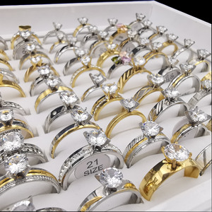 Mode Goud Niet Aanslag Roestvrij Staal Goedkope Ring Voor Meisjes Mooi Voor Mannen Vrouwen Groothandel N2305059 - Product Image 5