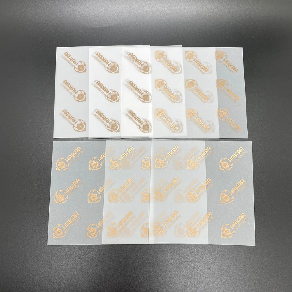 12.5cm * 12.5cm food grade pergament papier angepasst gold druck logo back papier für verpackung