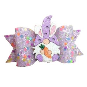 4 Piezas de Pinzas para el Cabello con Diseño de Conejito de Pascua, con Lentejuelas Brillantes, Color Rosa y Verde, para Niñas y Niños, para Fiestas - Product Image 4