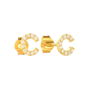 ต่างหูเม็ดกลมแบบมีตัวอักษรเงินสเตอร์ลิงประ<span class=keywords><strong>ด</strong></span>ับ<span class=keywords><strong>ด</strong></span>้ว<span class=keywords><strong>ย</strong></span>ทองคำ18K 925สำหรับผู้หญิงขายส่งราคาถูกมีในสต็อก - Product Image 6