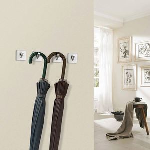 WEKIS Popular Silver 304 Stainless Steel Single <b>Hook</b> with Sticker Eco-Friendly Flexible <b>Bathroom</b> Wall <b>Hook</b> for Clothing - Product Image 5