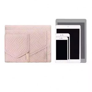 Wholesale Travel <b>Jewellery</b> Ring Necklace Earrings Organizer Velvet Stitching Foldable Jewelry <b>Roll</b> Bag - Product Image 5