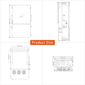 Inversor Solar Híbrido Wingosolar para el Mercado Estadounidense, IP65, 48V, 18Kw, SEI-18K-U3P, Onda Sinusoidal Pura, Trifásico, Controlador de Carga MPPT - Product Image 2