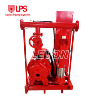 Pompa Pemadam Kebakaran LEYON FM UL Sistem Perlindungan Kebakaran NFPA20 Set Pompa Kebakaran Diesel Horizontal Satu Tahap