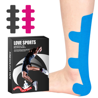 Bande de kinésiologie prédécoupée pour le soutien du tendon d'Achille, patch musculaire élastique imperméable, 10 pièces/boîte