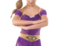 Costumes de danse pour filles, tenues de spectacle à manches courtes pour enfants, vêtements de scène pour enfants, costumes arabes
