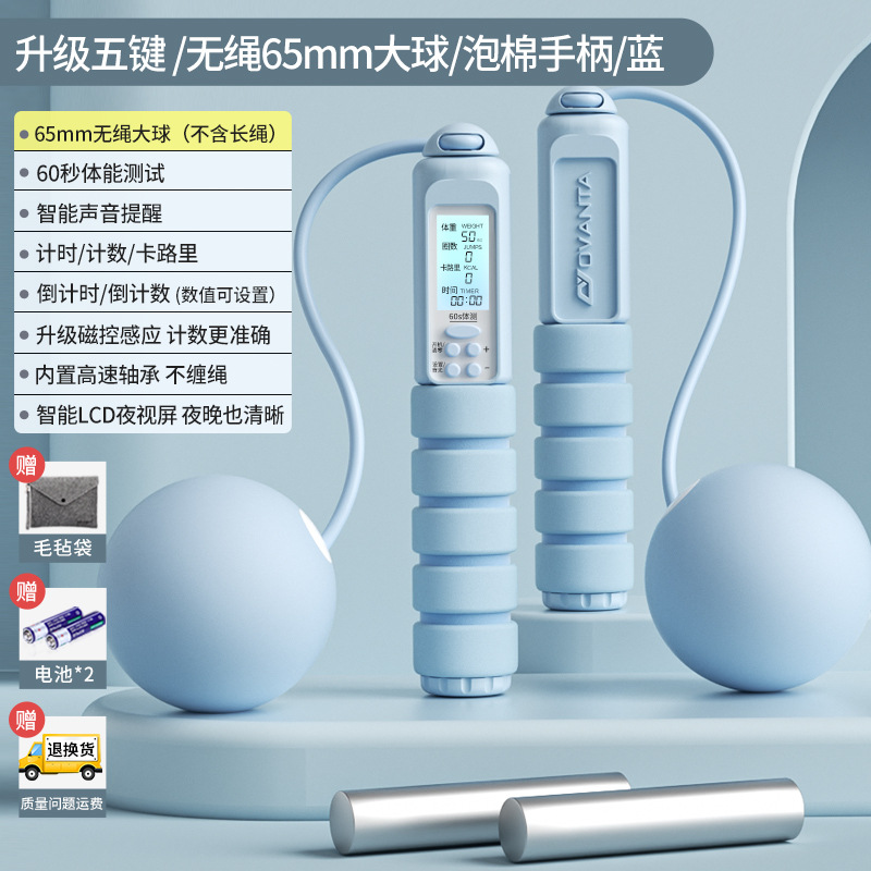 65mm large ball cordless weighted blue