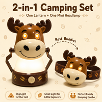 Ensemble de lanternes de camping pour enfants Moose, 2 pièces, lampes de tente LED rechargeables, 3 modes, portable, partage de puissance, pour les aventures en plein air, utilisation nocturne