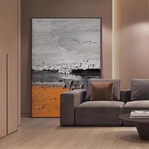 Nghệ Thuật Gốc Deco Hiện Đại Trừu Tượng 3D Kết Cấu Bóng Tối Đại Dương Sơn Dầu Chất Lượng Cao Vẽ Tay Vải Nghệ Thuật Tường Cho Treo - Product Image 2