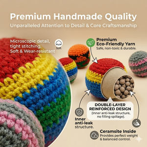 Ballons Hacky Sack au crochet personnalisés, faits main pour fêtes d'Halloween, pour le coup et le jonglage, couleurs assorties, vente en gros - Product Image 4
