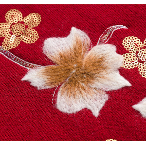 Chaqueta Acolchada para Mujer Estilo Abuela con Bordado de Punto, Suéter Grueso y Cálido de Tejido de Punto Tipo Cárdigan - Product Image 6
