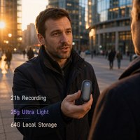 Vente directe usine : Enregistreur vocal IA portable, recharge magnétique, alimentation lithium, prend en charge 81 langues, enregistrement audio MP3 et d'appels