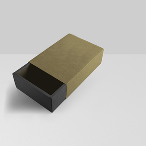 Caja de cartón deslizante de color claro para regalo cosmético pequeño, personalizada, reciclable, de cuero bovino, estilo boutique. - Product Image 2