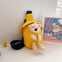 Nouveau sac populaire pour enfants Cross-body Cute Bear Chest Bag pour femmes garçons et filles Mini sac en toile