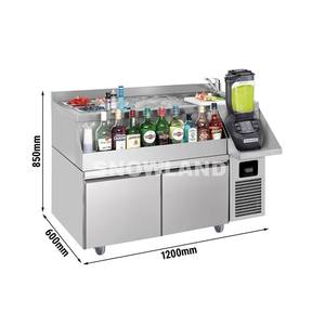 Réfrigérateur commercial autoportant de station de cocktail de combinaison d'acier inoxydable de 1200 mm pour le bar - Product Image 3