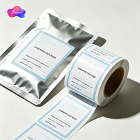Étiquettes adhésives en vinyle pour cosmétiques avec logo personnalisé, autocollants d'emballage imperméables pour forme circulaire