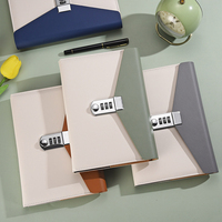 Journal à cadenas personnalisé en gros, carnet d'affaires, journal en cuir souple, journal rechargeable, journal secret inerte avec cadenas codé