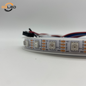 แถบไฟ LED แบบอัจฉริยะสามารถระบุที่อยู่ได้4เส้นแบบ RGB 12V แถบ WS2811 PCB สีดำต่อเนื่อง60LED แสงอัจฉริยะ - Product Image 5