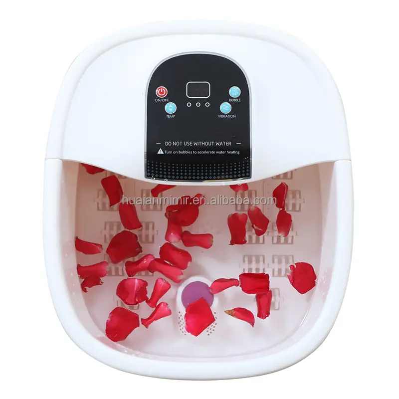 Máquina masajeadora de baño de Spa de pies ajustable de temperatura portátil para lavabo de masaje de relajación de pies con burbuja y piedra de pedicura