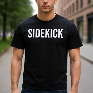 T-shirt Sidekick Nera da Uomo Girocollo a Maniche Corte per Promozioni - Product Image 3