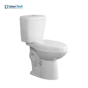 Inodoros de Cerámica Foshan Modelo Liren 860 de Diseño Moderno, Lavabos de Porcelana Estándar Comerciales de Doble Descarga, Fáciles de Limpiar, para Instalar en el Suelo - Product Image 1
