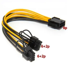 graphics Card GPU PCI-E 6Pin To 6+2Pin 8PIN Male Power Adapter Cable 6PIN Extension 6+2PIN Cable
