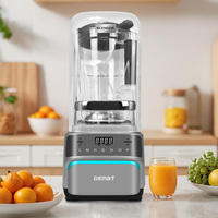 6 Liter krachtige blender met touchscreen, tafelblender, sapcentrifuge, keukenmachine, geluidsdempend, professionele commerciële blender