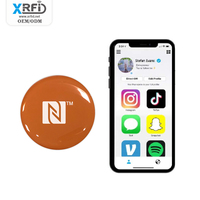 Offre Spéciale Logo personnalisé étanche Programmable passif Rfid époxy étiquette NFC téléphone étiquette pour partage de médias sociaux