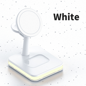 2024 nueva luz LED 3 en 1 base de carga inalámbrica potente cargador rápido de 15W todo en uno para teléfono móvil estación Simple al aire libre - Product Image 1