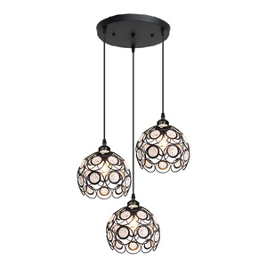 Luces colgantes de comedor 3 cabezas Led nórdico moderno colgante creativo dormitorio pasillo comedor lámpara Bar araña de cristal de lujo - Product Image 5