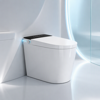 WC intelligent avec bidet automatique, monobloc, cuvette allongée en céramique, double chasse, siège chauffant, télécommande pour seniors