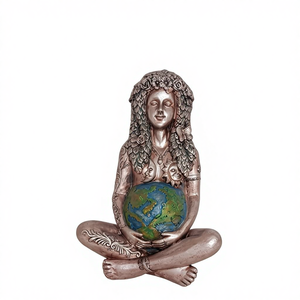 Adorno de Resina de 30 cm, Diseño de la Tierra <span class=keywords><strong>Madre</strong></span>, para Exteriores, Estilo Milenio Gaia, Arte Bonsái, <span class=keywords><strong>Diosa</strong></span> Abstracta, Grabado Chino - Product Image 1