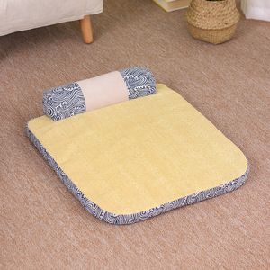 Japanese Style Cool Rattan <b>Cat</b> Bed Rectangle Removable Washable Summer Pet <b>Mat</b> For <b>Cats</b> - Product Image 4