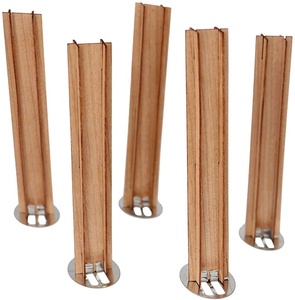 Mèches en bois pour la fabrication de bougies - Mèches en bois sans fumée avec booster. Mèche en bois avec clips métalliques pour la fabrication de bougies DIY - Product Image 1