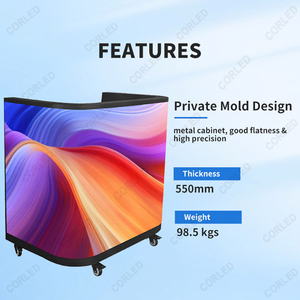 Logo personalizzato con cornello Bar in metallo DJ stand tavolo con <span class=keywords><strong>Display</strong></span> a <span class=keywords><strong>LED</strong></span> Night Club mobili e ascensore uso Video muro DJ tavolo - Product Image 2