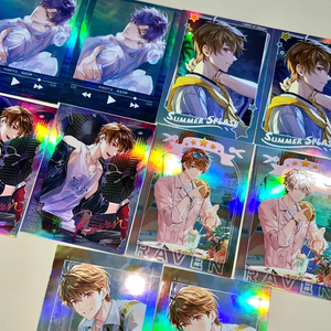 Cartes <span class=keywords><strong>photo</strong></span> holographiques personnalisées, jeu de cartes à collectionner TCG, collection de cartes de célébrités, anime, dessins animés, Kpop, cartes flash en feuille laser - Product Image 2
