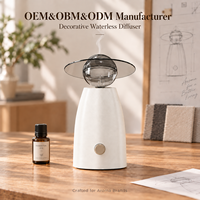 Diffuseur d'huiles essentielles portable HIITII sans eau, nébulisation à base de résine, éclairage LED, capacité 10-50 ml, pour la maison et la décoration intérieure